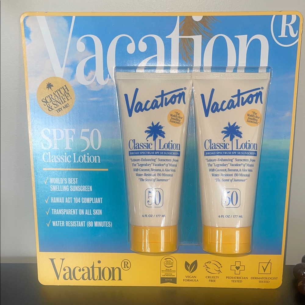 ❤️NEW!!!❤️ Vacation SPF 50 Classic Lotion Twin Pack